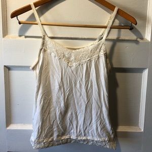 Cami with lace off-white